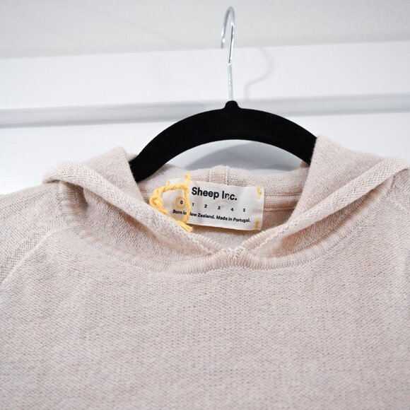 Sheep Inc 100% Merino Wool Neutral Knit Hoodie Size XS - Picture 5 of 10